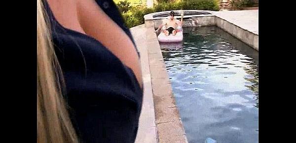  Huge Titted Wife Teasing Her Husband By The Pool
